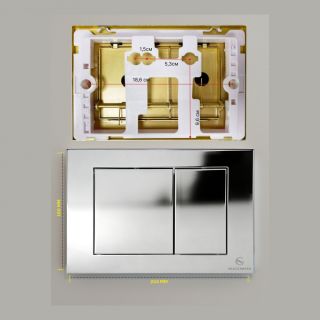 Кнопка смыва Grocenberg KP3080CR хром
