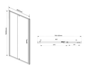 Душевая дверь Vincea Intra VDP-1I8090CL 80/90 см