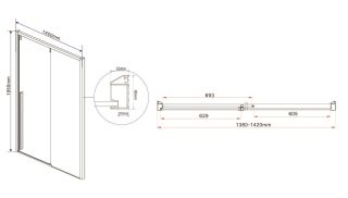 Душевая дверь Vincea Lugano VDS-1L140CL-1 140 см