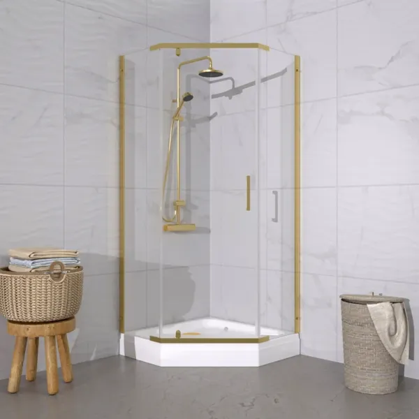 Душевой уголок Triton Дека -Голд Щ0000073924 100x100 см профиль золото стекло прозрачное