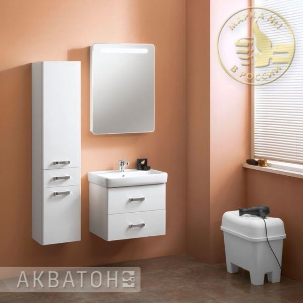 Тумба под раковину Акватон Америна 60см белый 1A135401AM010