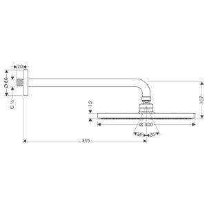 Верхний душ Hansgrohe Raindance 27493000