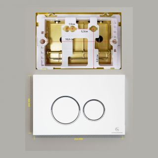 Кнопка смыва Grocenberg KP3090W белый
