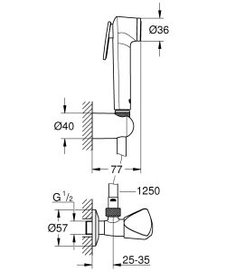 Гигиенический душ Grohe Tempesta-F Trigger Spray 30 27514001 хром