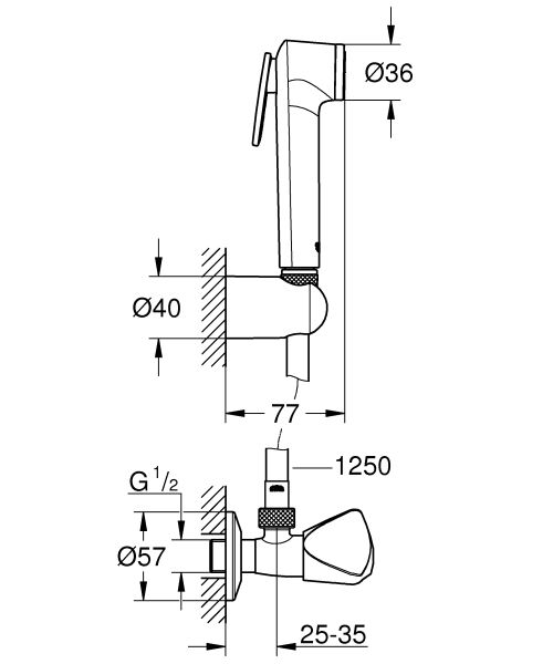 Гигиенический душ Grohe Tempesta-F Trigger Spray 30 27514001 хром