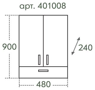 Шкаф СанТа Стандарт 401008 48см белый Шкаф СанТа Стандарт 401008 48см белый