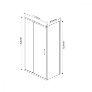 Душевой уголок Vincea Garda VSR-1G8011CL 110x80 см