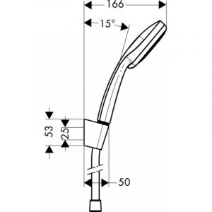 Душевая лейка Hansgrohe Croma 100 Multi/Porter'S 27595000