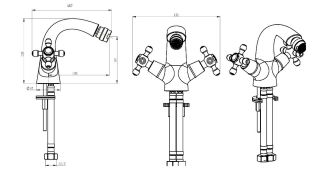 Смеситель для биде Boheme TRADIZIONALE CHROMO SW_Комплект хром