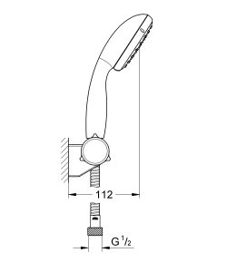 Лейка для душа Grohe New Tempesta 2760130E хром