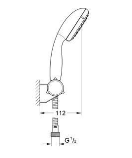 Лейка для душа Grohe Tempesta 2760110E хром
