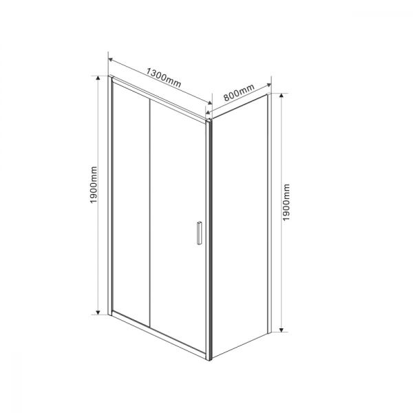 Душевой уголок Vincea Garda VSR-1G8013CL 130x80 см