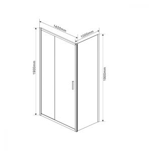 Душевой уголок Vincea Garda VSR-1G1014CH 140 x 100 см