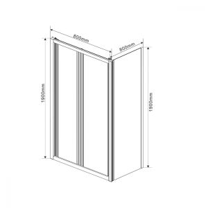 Душевой уголок Vincea Garda VSR-1G8080CH 80x80 см