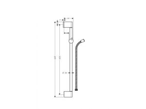 Hansgrohe Unica Crometta 27615000 Штанга для душа (хром)