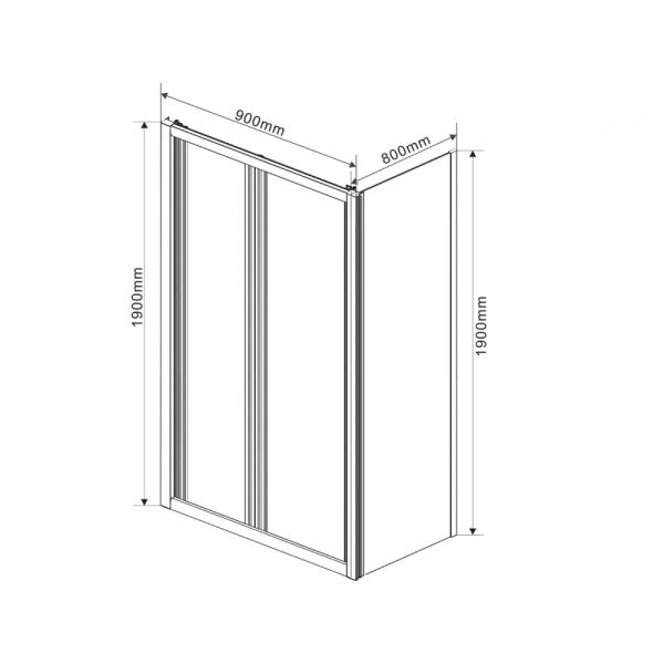 Душевой уголок Vincea Garda VSR-1G8090CH 90x80 см