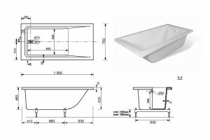 Ванна из литьевого мрамора Эстет Delta 150 silk ФР-00014531 150x75см белый матовый