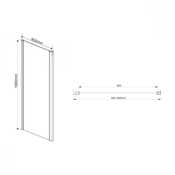 Душевой уголок Vincea Intra VSR-1I708090CH 70/80 x 90 см