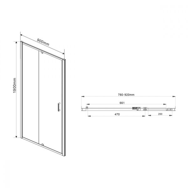 Душевой уголок Vincea Intra VSR-1I809080CH 80/90 x 80 см