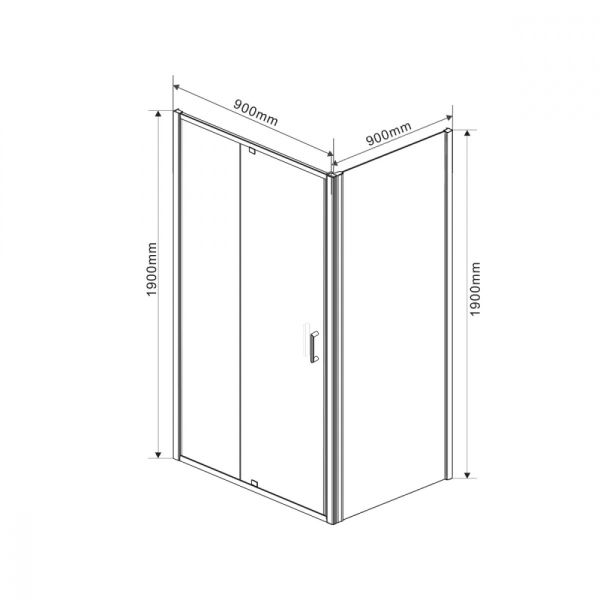 Душевой уголок Vincea Intra VSR-1I809090CH 80/90 x 80 см