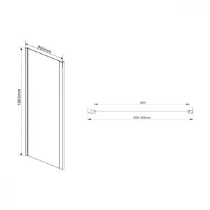 Душевой уголок Vincea Intra VSR-1I809090CH 80/90 x 80 см