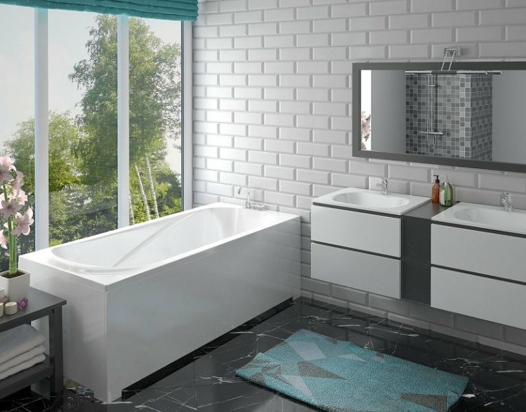 Ванна из литьевого мрамора Эстет Alfa silk ФР-00014392 170x75см белый матовый