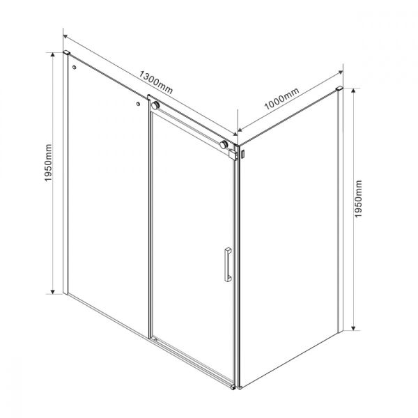 Душевой уголок Vincea Como VSR-1C1013CL 130x100 см