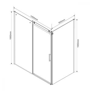 Душевой уголок Vincea Como VSR-1C9014CL 140x90 см