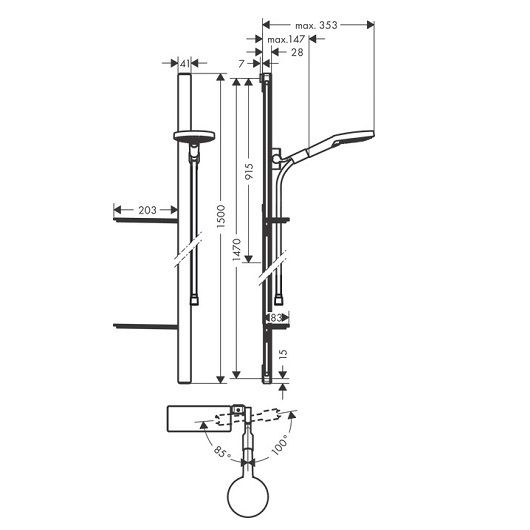Душевой гарнитур Hansgrohe  Raindance Select S  27646400