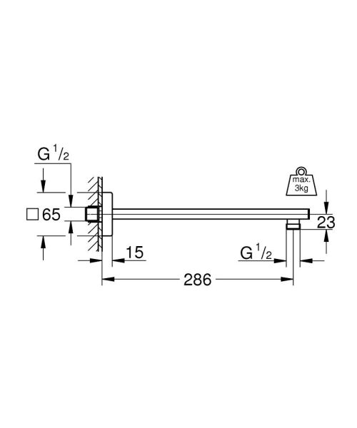 Душевой кронштейн Grohe Rainshower neutral 27709000 хром