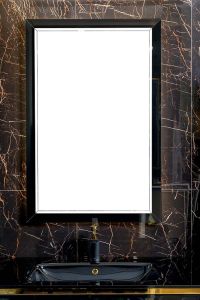 Зеркало с подсветкой Armadi Art Dolce 567-B 70 см чёрный глянец
