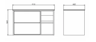 Тумба под раковину Comforty Гамбург 90 00004142225 бежевый