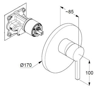 Смеситель для душа Kludi Nova Fonte Puristic 206555315 белый матовый Смеситель для душа Kludi Nova Fonte Puristic 206555315 белый матовый
