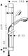 Душевой гарнитур Hansgrohe Crometta 85 Vario/Unica Crometta 27763000 штанга 650 мм