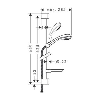 Душевой гарнитур Hansgrohe Crometta 85 Vario/UnicaC 27764000 Душевой гарнитур Hansgrohe Crometta 85 Vario/UnicaC 27764000
