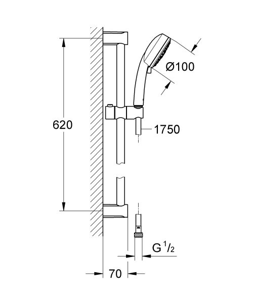 Душевой гарнитур Grohe Tempesta Cosmopolitan 27786002 Хром