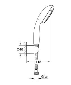 Лейка для душа Grohe New Tempesta 2780330E хром