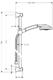 Душевой гарнитур Hansgrohe Raindance Classic 100 AIR 3jet/Unica'Classic 27841000 штанга 900 мм