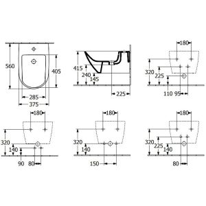 Биде Villeroy Boch Subway 44700001 подвесное Альпийский белый