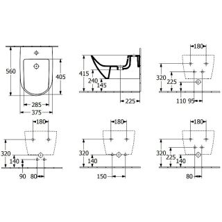 Биде Villeroy Boch Subway 44700001 подвесное Альпийский белый Биде Villeroy Boch Subway 44700001 подвесное Альпийский белый
