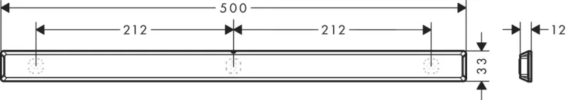 Декоративная планка для аксессуаров Hansgrohe WallStoris 27902700 белый