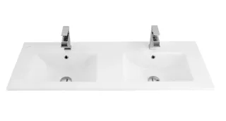 Раковина двойная Creavit Su SU121-00CB00E-0000 120 см белый