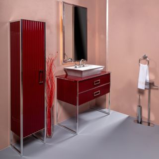 Тумба под раковину Armadi Art Monaco 80см бордо/хром 867-080-RCR Тумба под раковину Armadi Art Monaco 80см бордо/хром 867-080-RCR