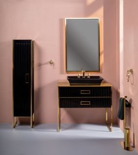 Зеркало Armadi Art Monaco 70см чёрный/золото 566-BG Зеркало Armadi Art Monaco 70см чёрный/золото 566-BG