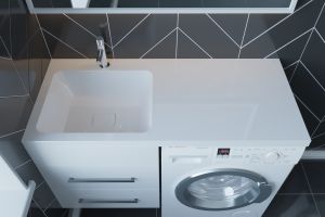 Раковина над стиральной машиной Madera Kamilla правая 110см белый 4627173210034