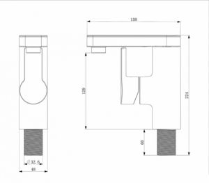 Смеситель для раковины OneLife P08-021cr полимерный