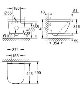 Унитаз подвесной Grohe Euro Ceramic 39693000 альпин-белый
