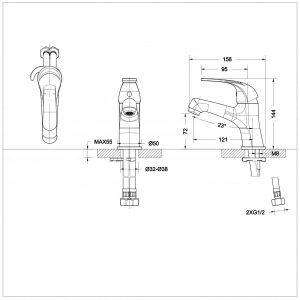 Смеситель Bravat Fit F1135188CP-RUS для раковины