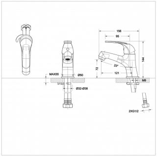Смеситель Bravat Fit F1135188CP-RUS для раковины Смеситель Bravat Fit F1135188CP-RUS для раковины
