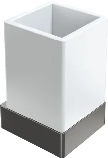 Стакан Boheme Qubic 10724-GM графит матовый